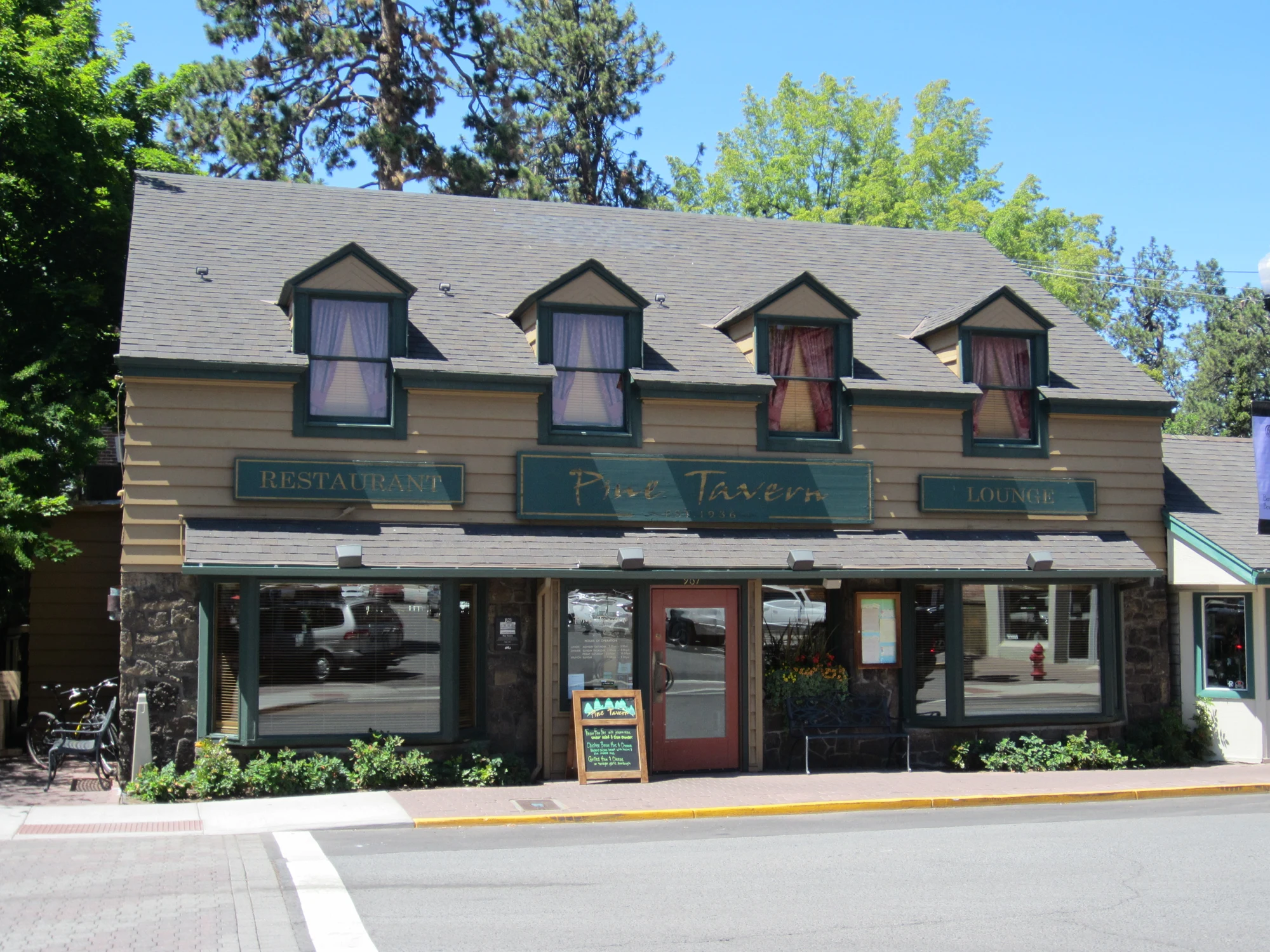 Archive exterior photograph of Pine Tavern in Bend, 2012